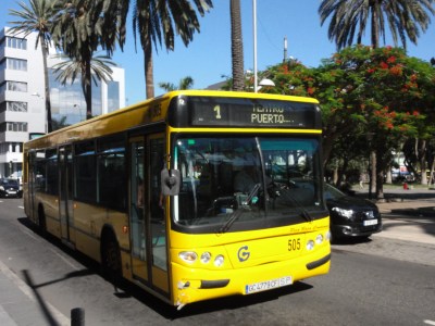 In der Kobikarte im Dezember schon enthalten: Der Nahverkehr in Las Palmas.