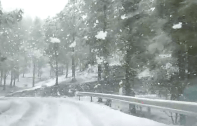 Seit heute Mittag schneit es auf dem Pico...
