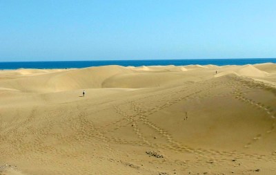 Diesen Blick vom RIU auf die Dünen gibt es erst ab Ende Mai wieder.