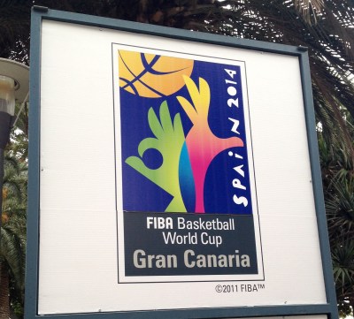 Werbung für die WM in San Telmo (Las Palmas).