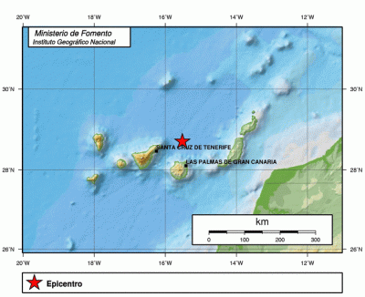 Seit Tagen bebt es zwischen Gran Canaria (r.) und Teneriffa (l.)